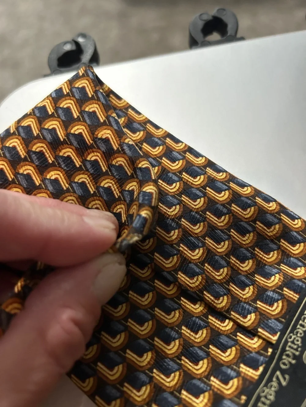 Ermenegildo Zegna 100% Silk Tie Made it Italy Luxury Designer Men’s VTG